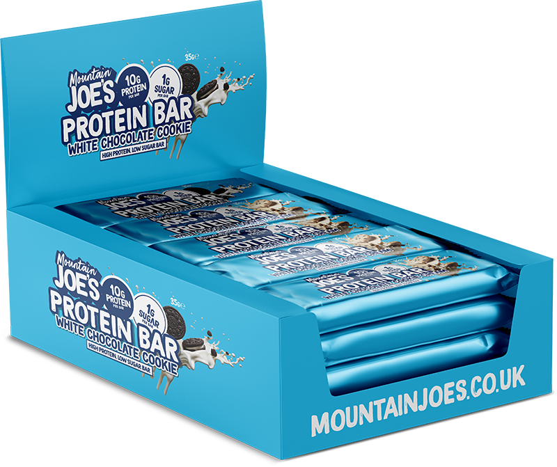 Mountain Joe’s Protein Bar - 12x35g / White Chocolate Cookie Cream - Protein Bars