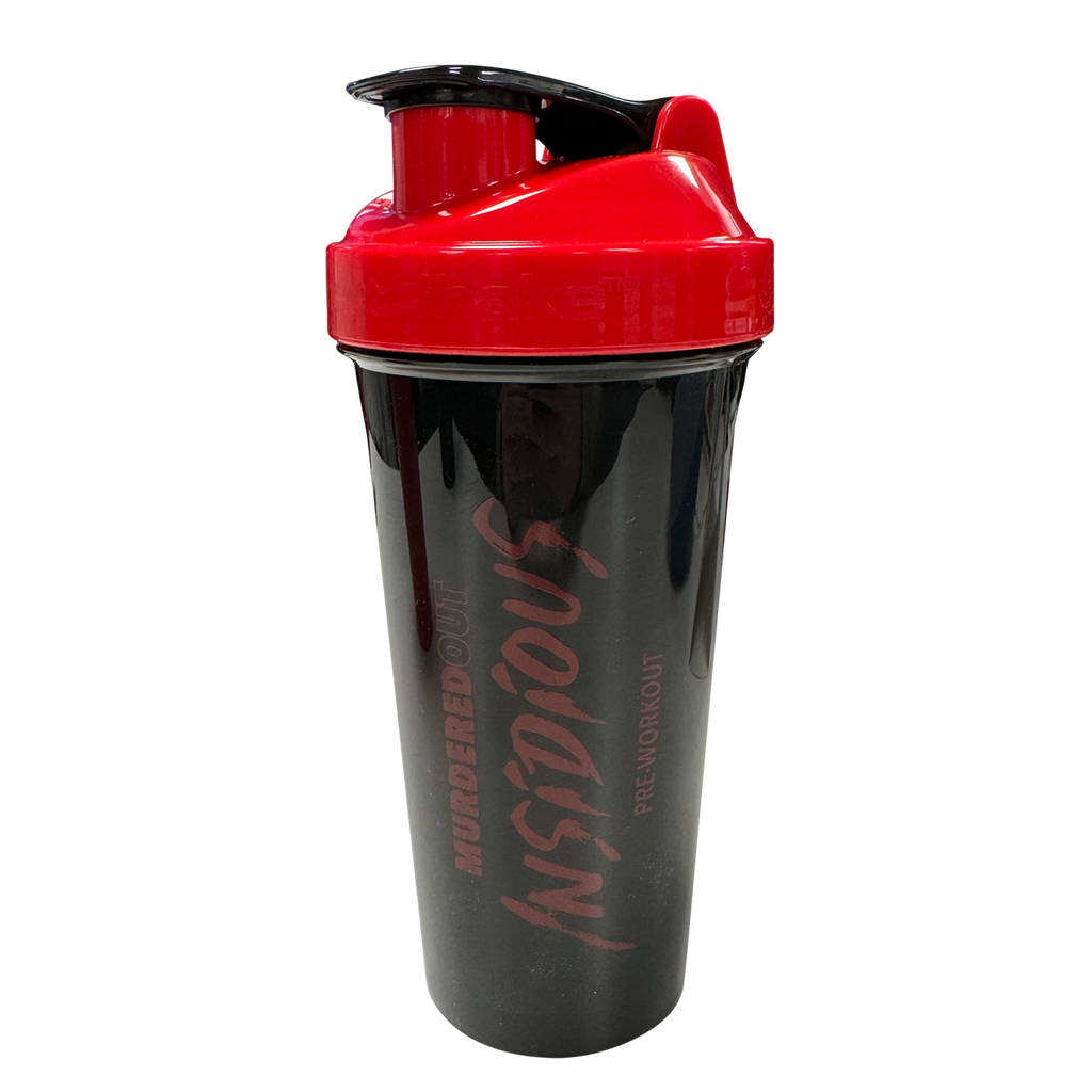 Murdered Out Smartshake Insidious Shaker Black & Red - 600ml / Black /Red - Shaker Bottle (Less Than 2 Litres)