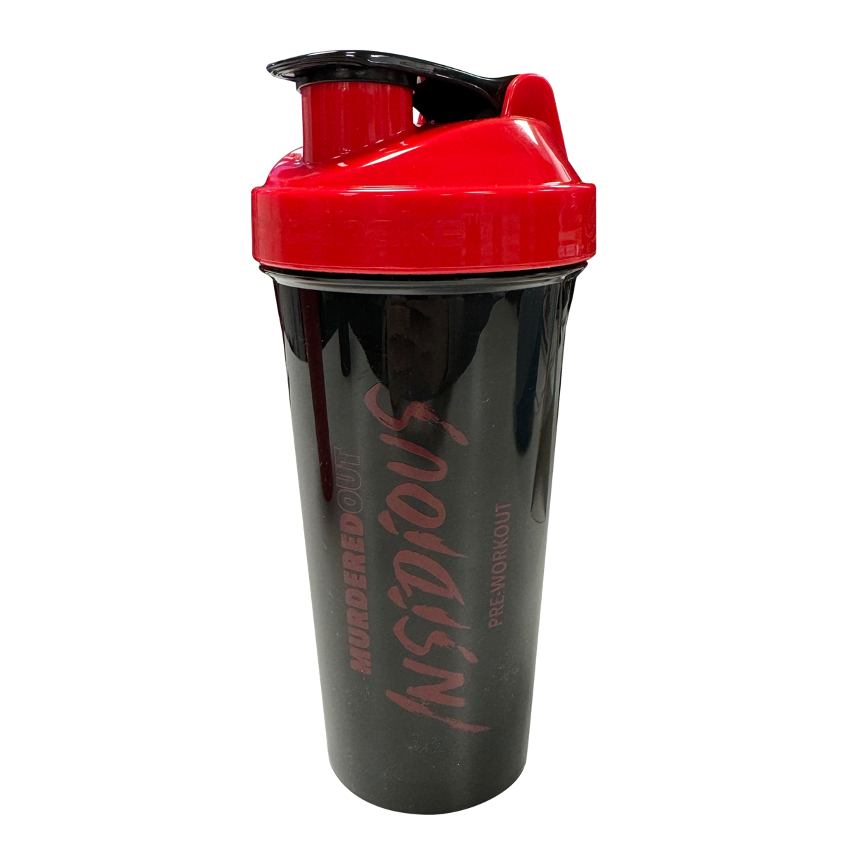Murdered Out Smartshake Insidious Shaker Black & Red - 600ml / Black /Red - Shaker Bottle (Less Than 2 Litres)