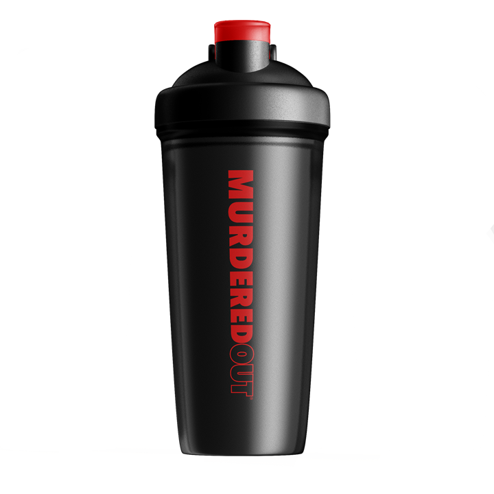 Murdered Out Smartshake Shaker Black & Red - 600ml / Black / Red - Shaker Bottle (Less Than 2 Litres)