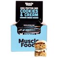 MuscleFood High Protein Bar 12x45g Cookies and Cream - High Protein