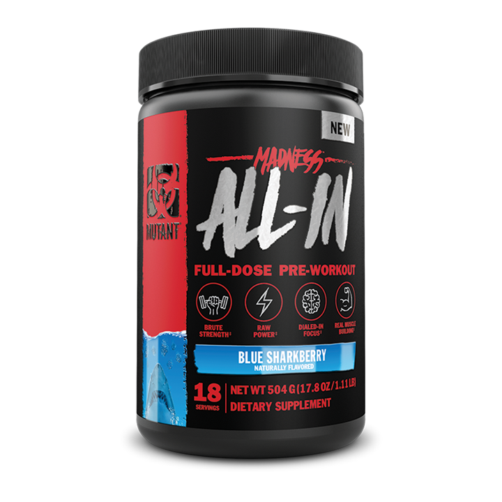 Mutant Madness All-In - 504g / Blue Sharkberry - Pre-Workout Powder