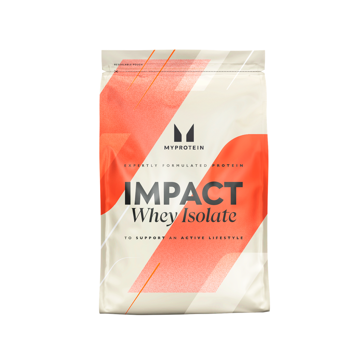 A bag of MyProtein Impact Isolate Whey Protein with zero fat impact and impact whey isolate