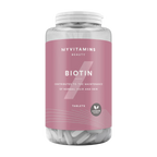 MyVitamins Biotin water-soluble B-complex vitamin for hair and skin in a clear bottle