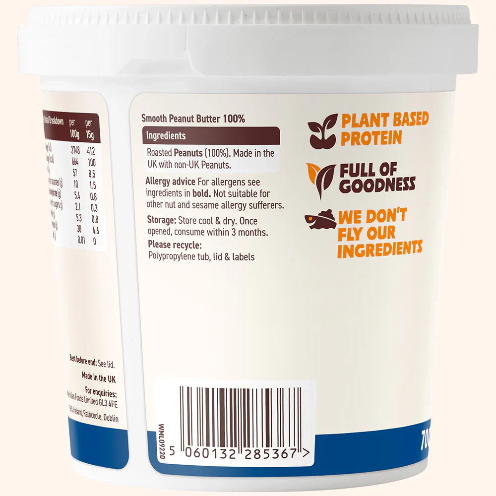 Meridian Protein Smooth (Palm Oil Free) - 700g / Peanut Butter - Nut Butter Spread