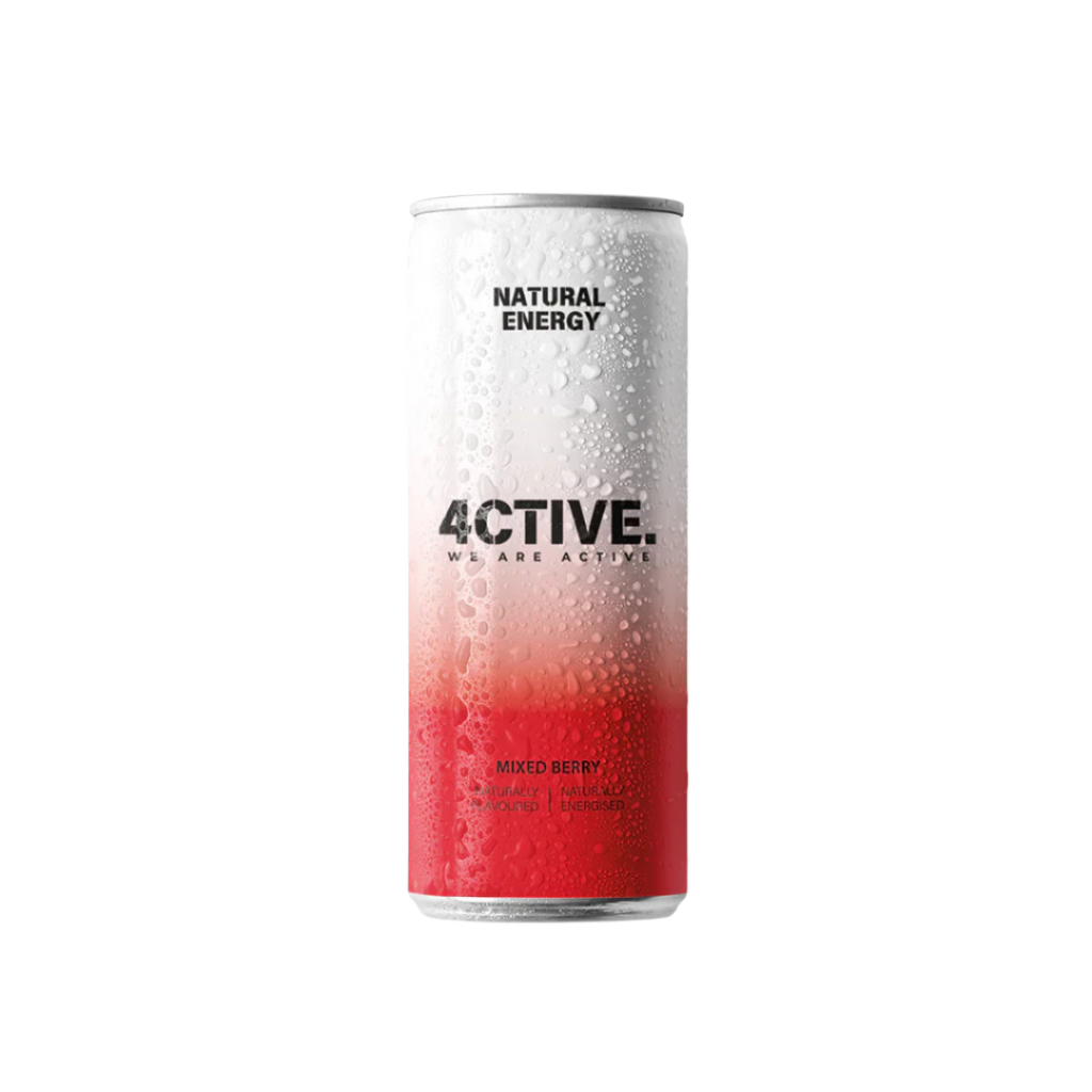 4CTIVE Natural Energy Drink - 12x330ml / Mixed Berry - Ready-To-Drinks