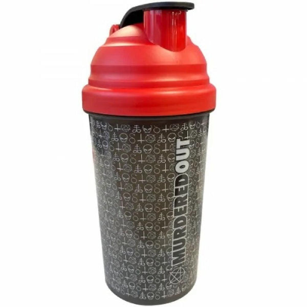 Murdered Out Smartshake Shaker Black & Red - 600ml / Black / Red - Shaker Bottle (Less Than 2 Litres)