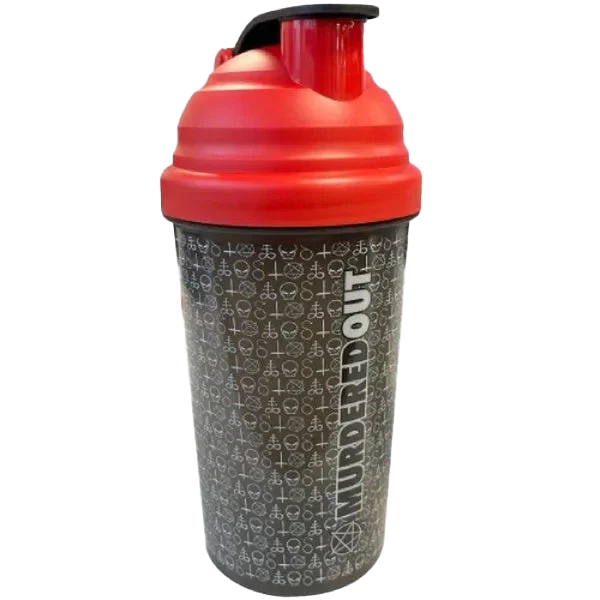 Murdered Out Smartshake Shaker Black & Red - 600ml / Black / Red - Shaker Bottle (Less Than 2 Litres)