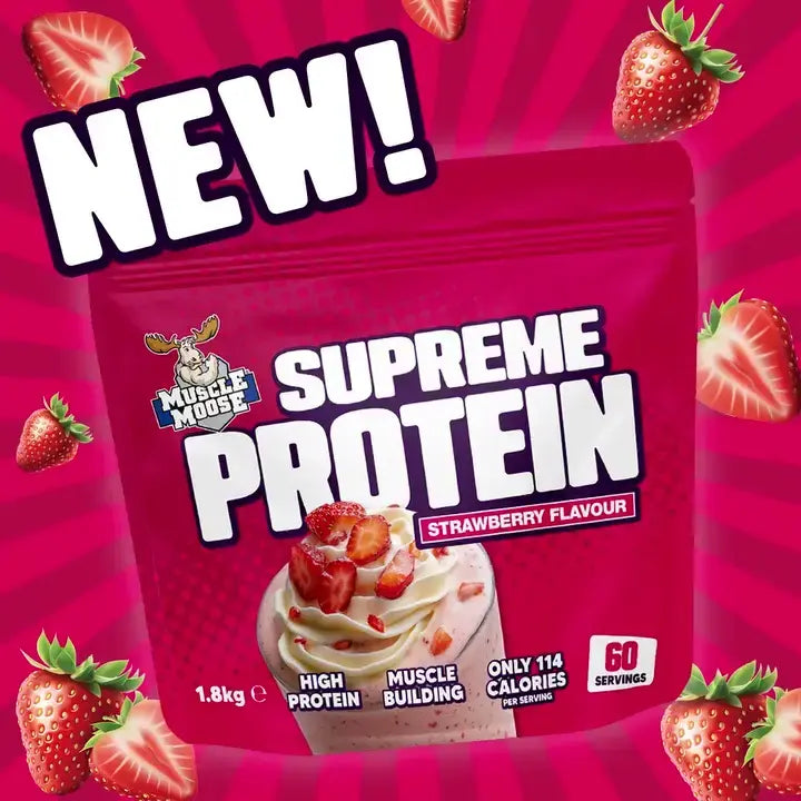 Muscle Moose Supreme Protein - 1.8kg / Strawberry - Whey Protein Powder