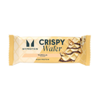 MyProtein Crispy Wafer Vanilla protein bar packaging on a white background