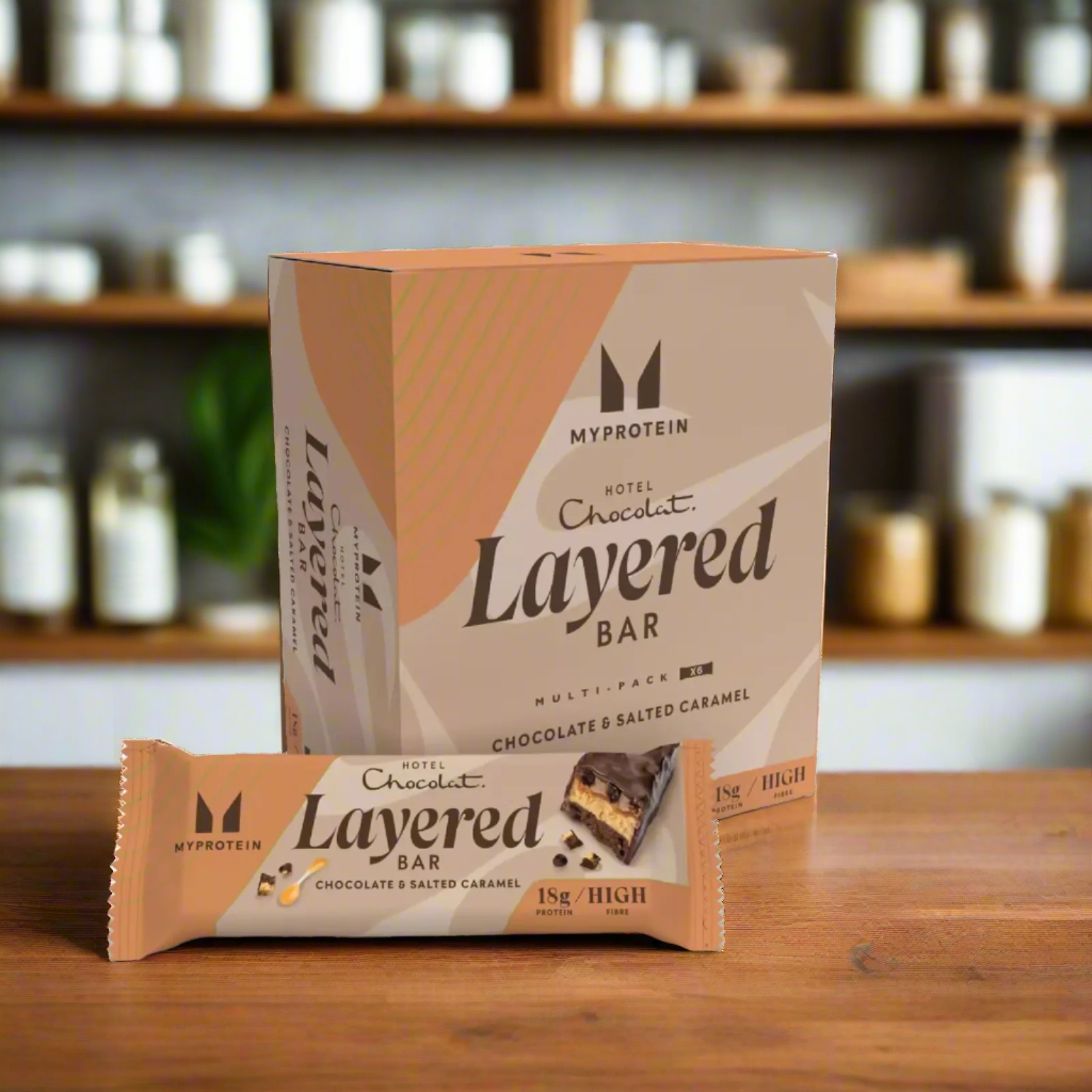 MyProtein x Hotel Chocolat Layered Protein Bar - 6x60g / Salted Caramel - Protein Bars