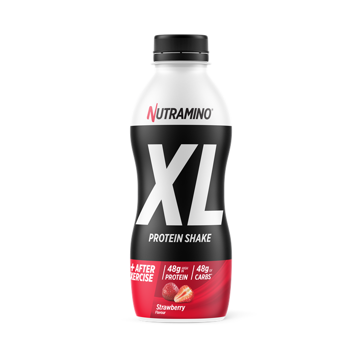 Nutramino Protein XL Shake - 12x475ml / Strawberry - Whey Protein Ready-to-Drinks