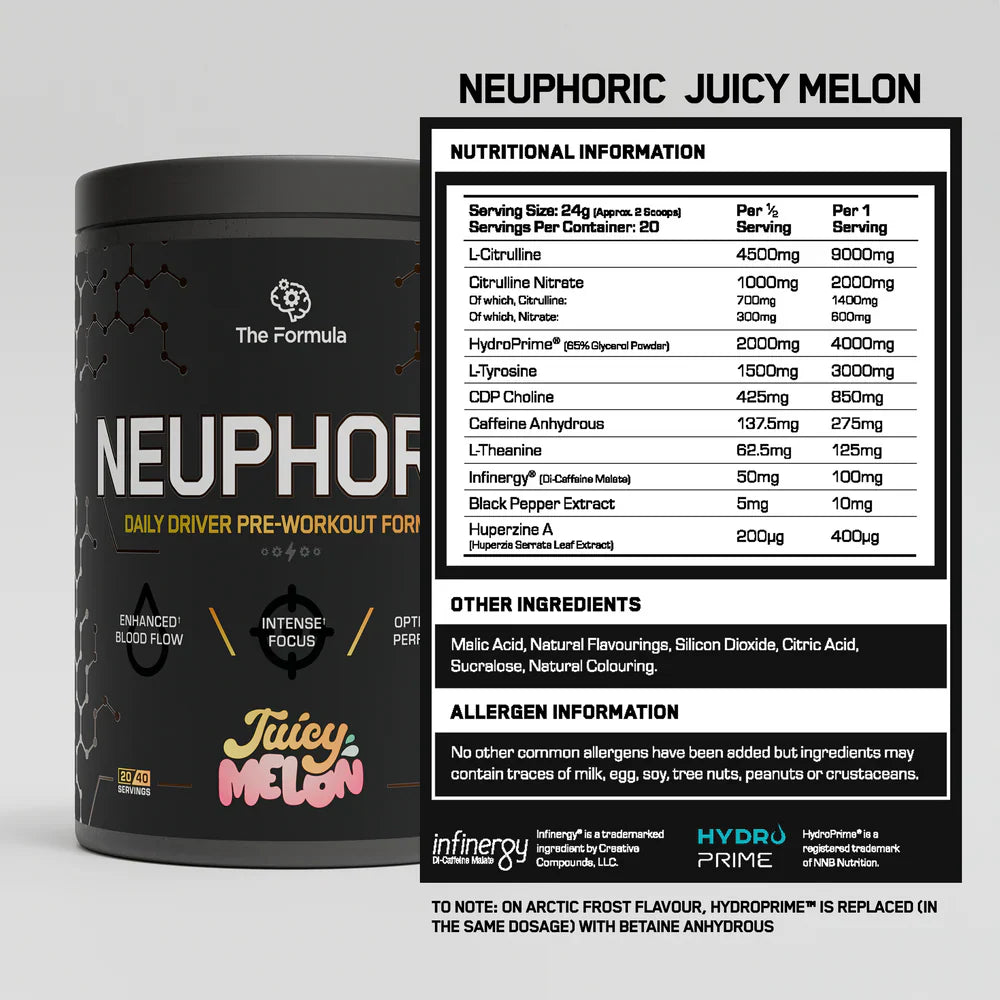 The Formula NEUPHORIC Pre Workout 480g