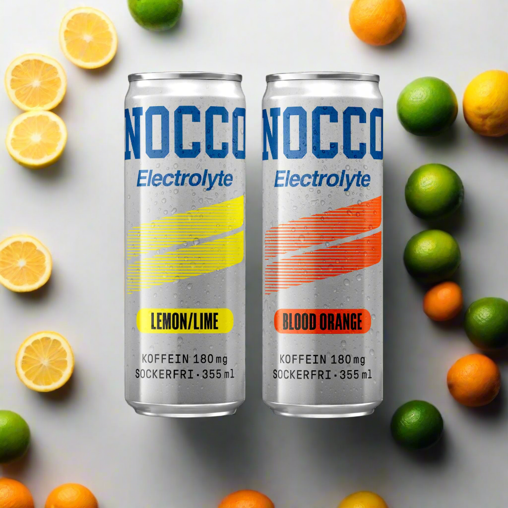 NOCCO Electrolyte Energy Drink 12x355ml Sugar Free Cans | 180mg Caffeine + Electrolytes
