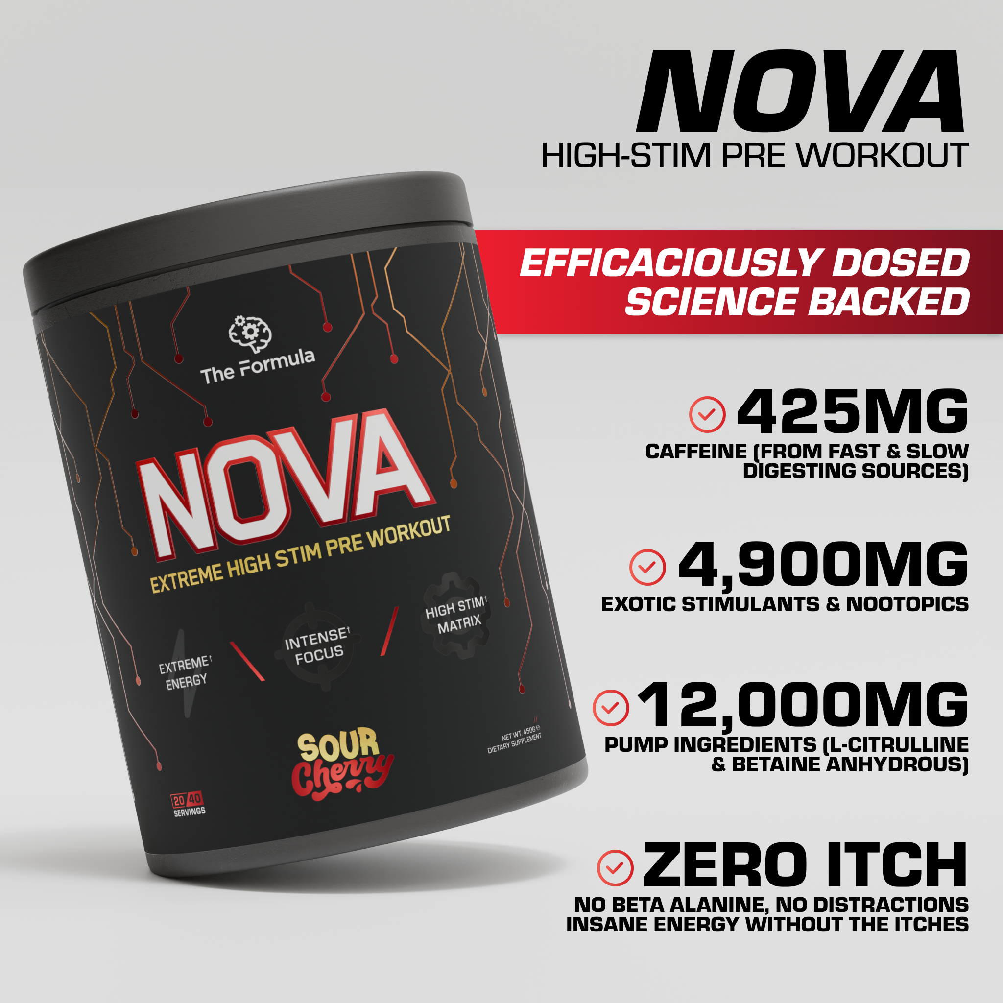 The Formula NOVA High-Stim Pre Workout 450g