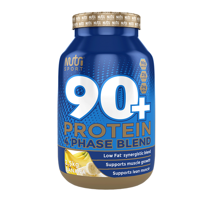 NutriSport 90 + Protein - Protein Blend Powder (Whey Protein Concentrate Whey Protein Isolate Calcium Caseinate