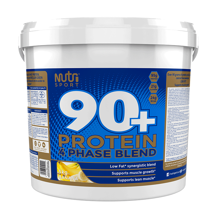 NutriSport 90 + Protein - Protein Blend Powder (Whey Protein Concentrate Whey Protein Isolate Calcium Caseinate