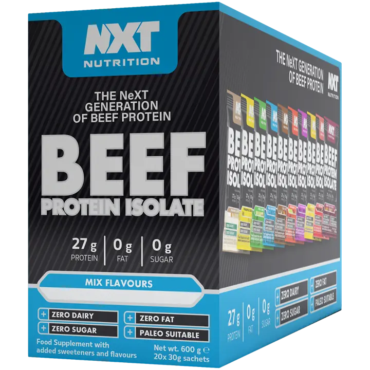 NXT Nutrition Beef Protein Isolate 20 Sachets - MyGymSupplements