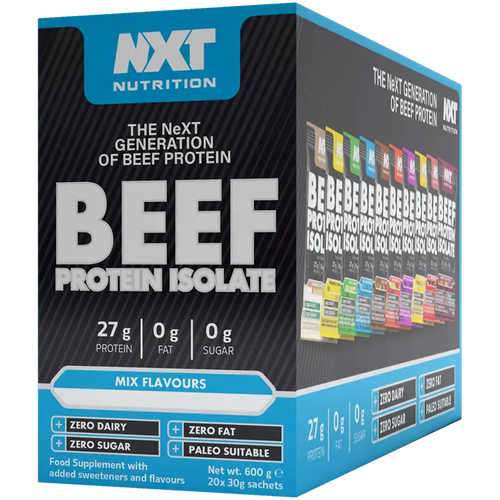 NXT Nutrition Beef Protein Isolate 20 Sachets - MyGymSupplements