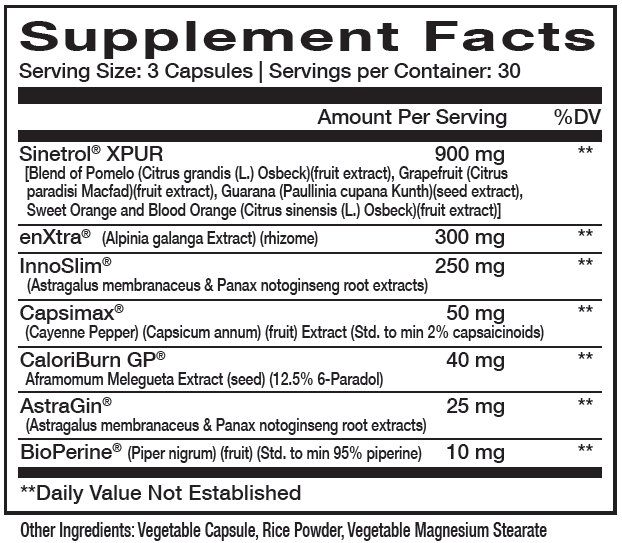 Innovapharm Novaburn 2.0 STIM FREE - 90 Caps - Weight Loss Support Capsules