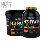 NutriSport H3avyweight Mass Drive anabolic with strawberry flavor, protein, carbs info