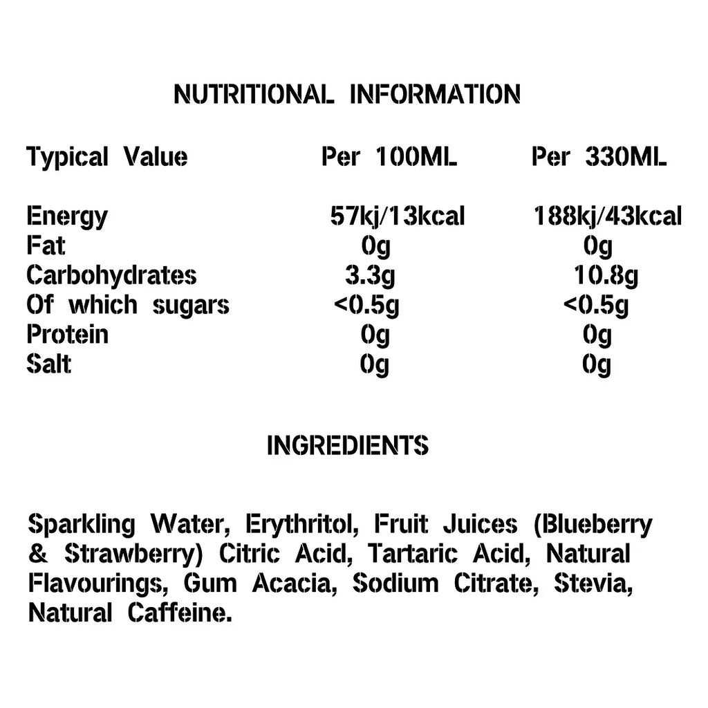 4CTIVE Natural Energy Drink - 12x330ml / Mixed Berry - Ready-To-Drinks