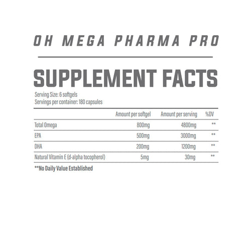 Trained By JP Oh-Mega Pharma Pro - 180 Caps - Omega Capsules