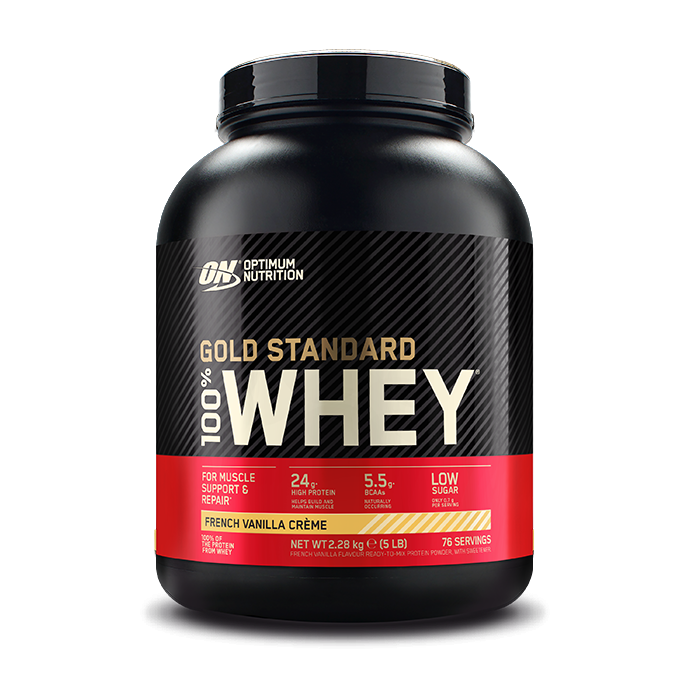 Optimum Nutrition Gold Standard 100% Whey - 2.28kg / French Vanilla Creme - Whey Protein Powder