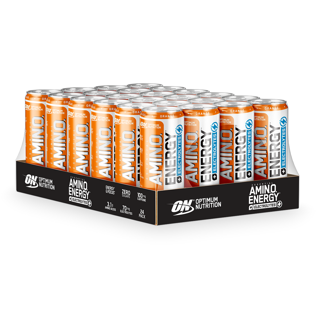 Optimum Nutrition Amino Energy + Electrolyte RTD - 24x250ml / Orange - Amino Acids Ready-to-Drinks