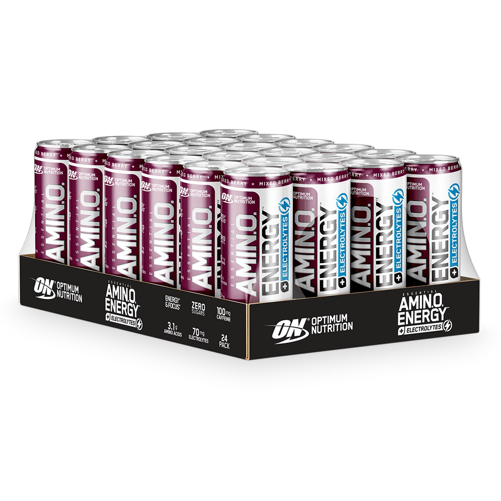 Optimum Nutrition Amino Energy + Electrolyte RTD - 24x250ml / Mixed Berry - Amino Acids Ready-to-Drinks