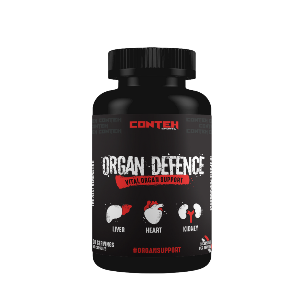 Black Conteh Sports Organ Defence bottle for liver detoxification and cardiovascular health