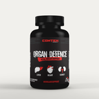 Black bottle of Conteh Sports Organ Defence for cardiovascular health and liver detox