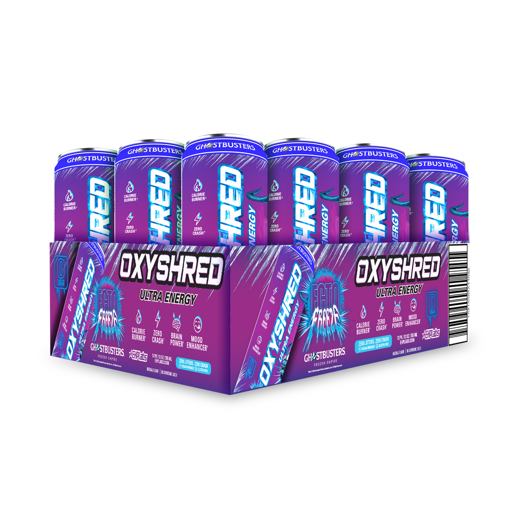 EHP Labs Oxyshred Ultra Energy Drink 12x330ml - 12x355ml / Peach Candy Rings - Energy Ready-to-Drinks