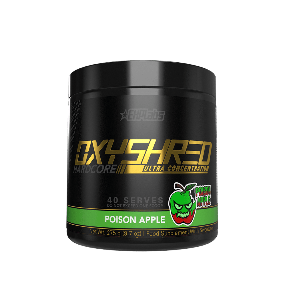 EHP Labs OxyShred Hardcore - 275g / Poison Apple - Weight Loss Support Powder