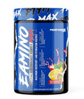 Blue and black Performax Labs Eamino Max 3D container with Passionfruit Yuzu Tea Lemonade flavor, amino acids supplement
