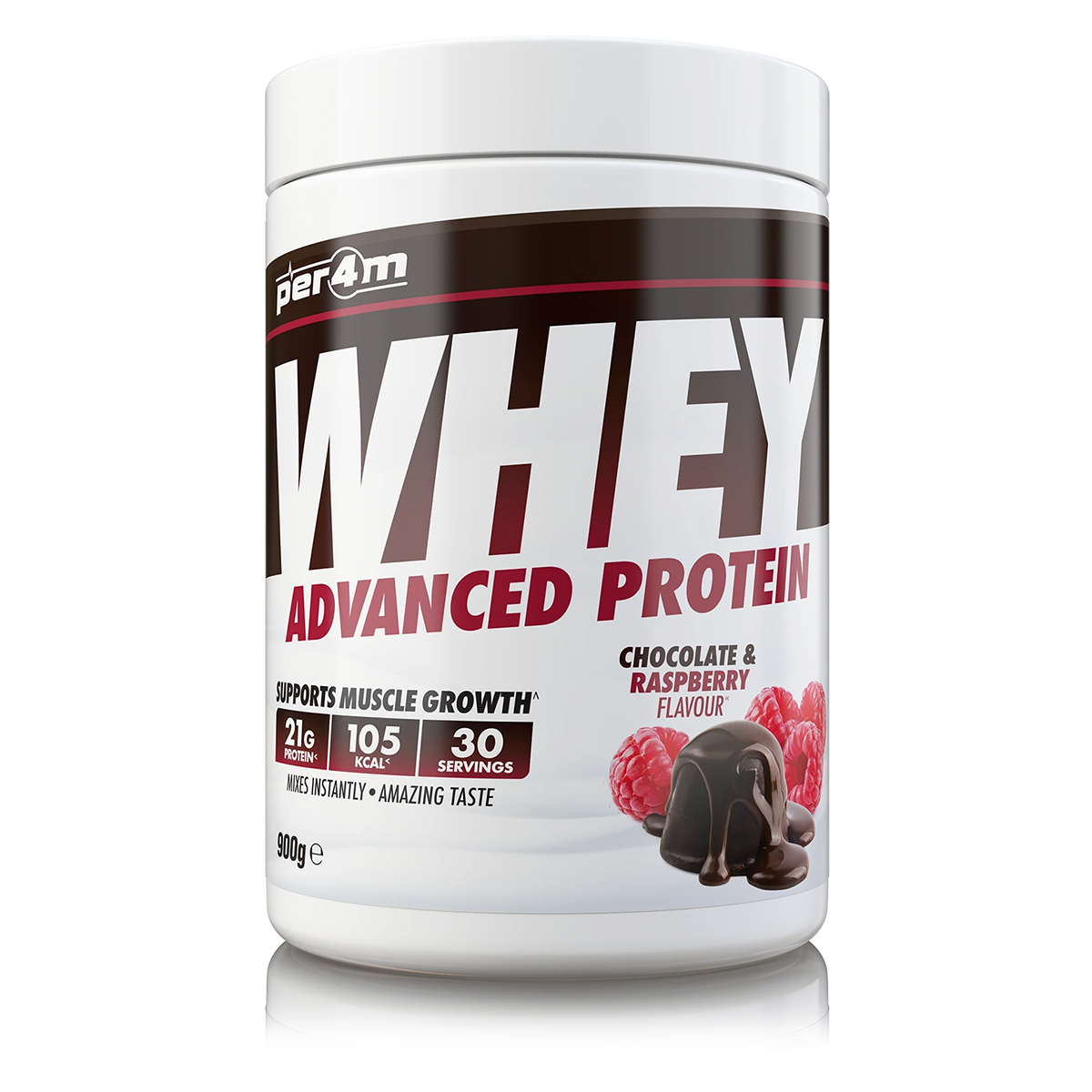 Per4m Advanced Whey Protein - 900g / Chocolate & Raspberry - Whey Protein Powder