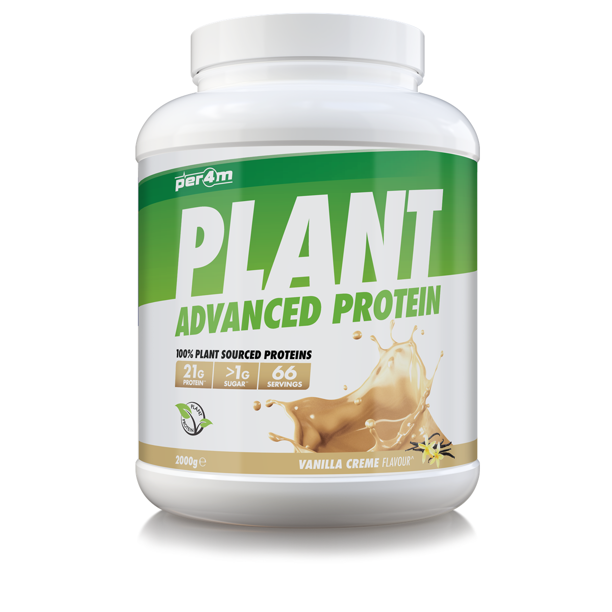 Per4m Plant Protein - 2kg / Vanilla Creme - Vegan Protein Powder