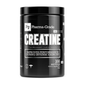 Black plastic container of Pharma Grade Creatine supporting lean muscle and enhances recovery