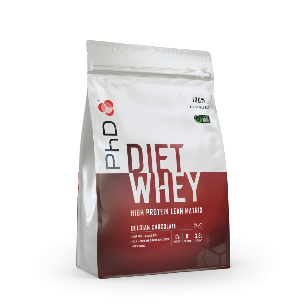 PhD Nutrition Diet Whey 2kg Belgian Chocolate