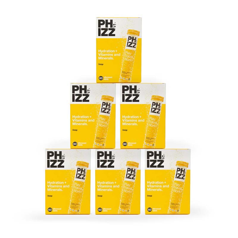 Seven boxes of PHIZZ 3-in-1 Multivitamin & Rehydration Electrolyte Effervescent for big night recovery