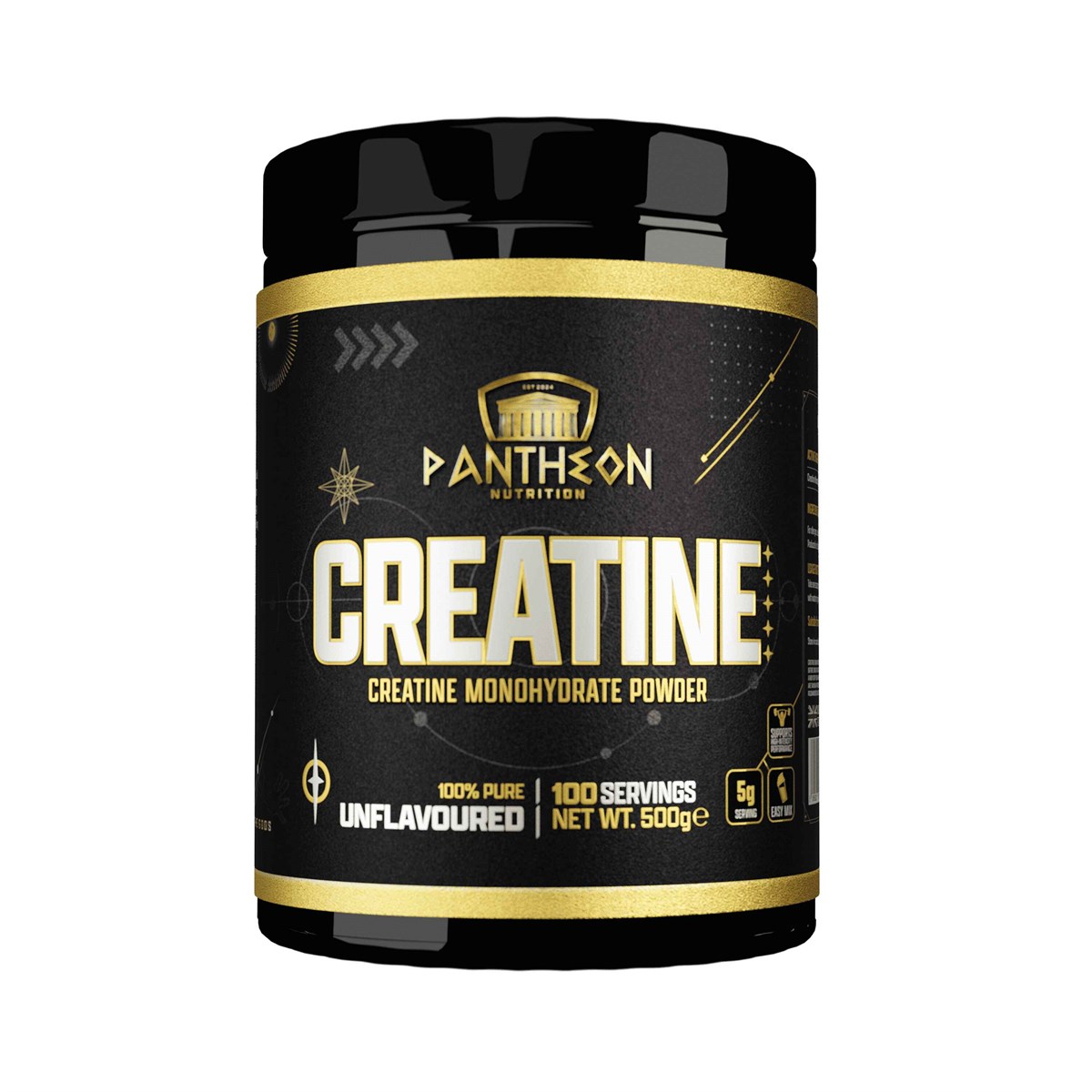 Pantheon Nutrition Creatine Monohydrate - 500g / Unflavoured - Vegan