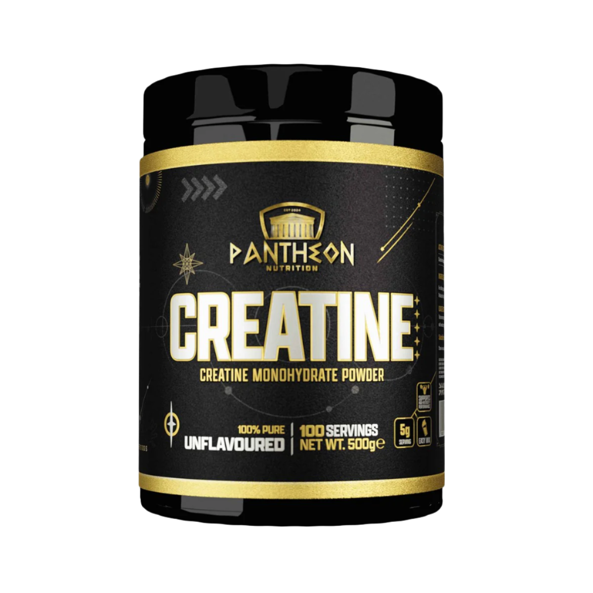 Pantheon Nutrition Creatine Monohydrate - 500g / Unflavoured - Vegan