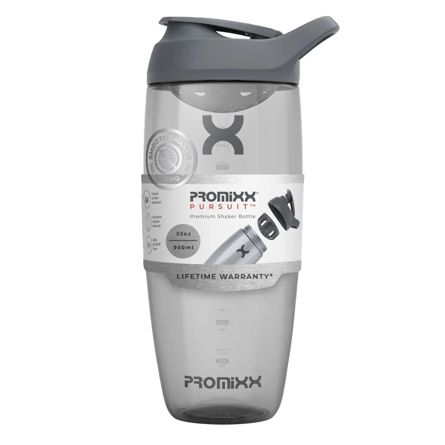 PROMiXX Pursuit EcoZen Shaker Bottle - 950ml / Graphite - Shaker Bottle (Less Than 2 Litres)
