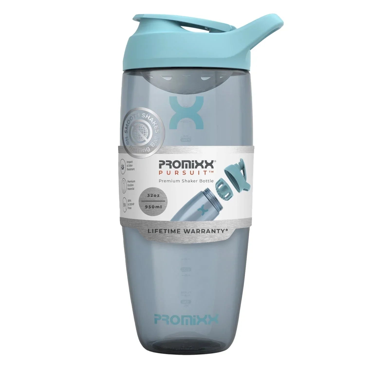 PROMiXX Pursuit EcoZen Shaker Bottle - 950ml / Ocean Calm Blue - Shaker Bottle (Less Than 2 Litres)