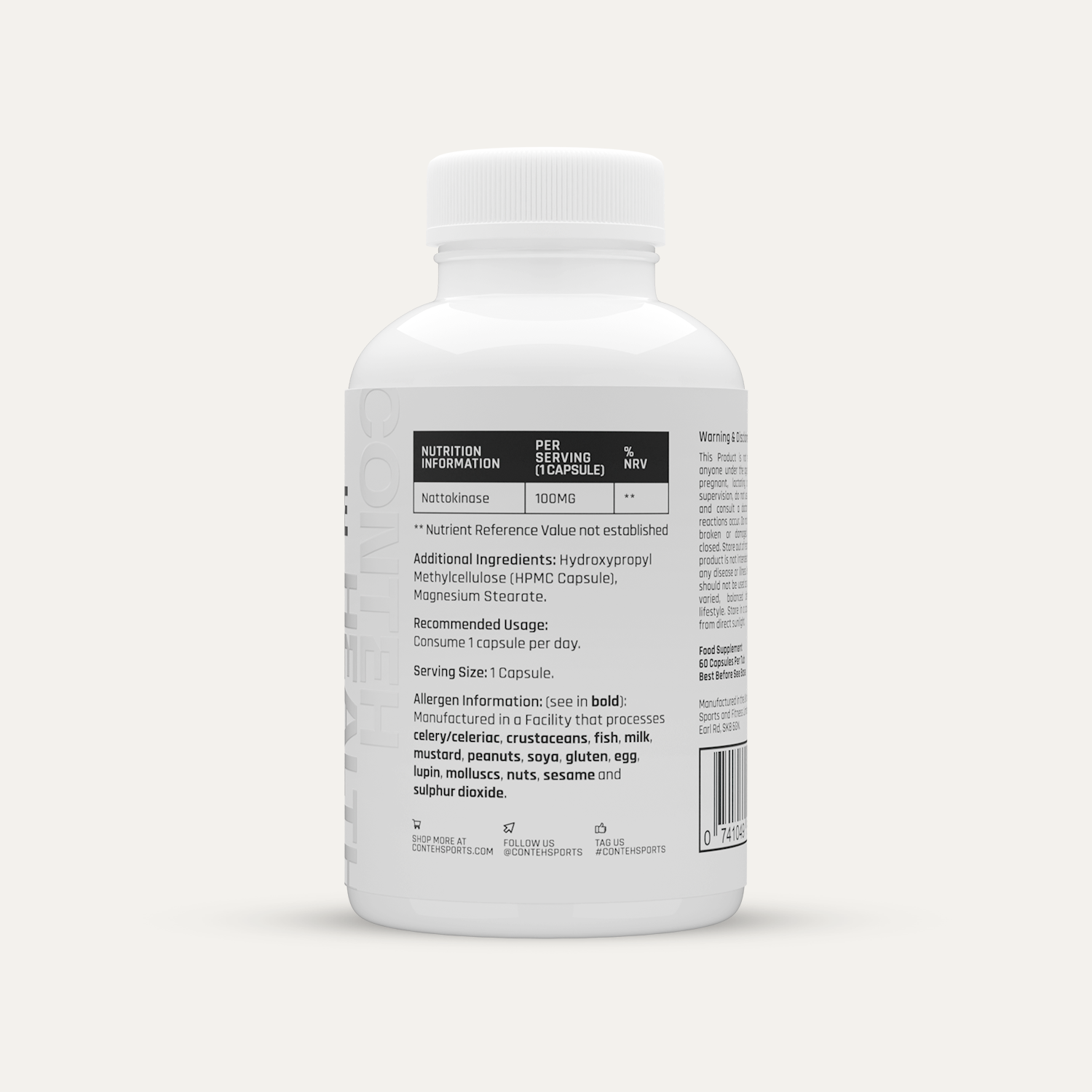 Conteh Sports Nattokinase (ules) - 60 Caps - Cognitive Support Capsules