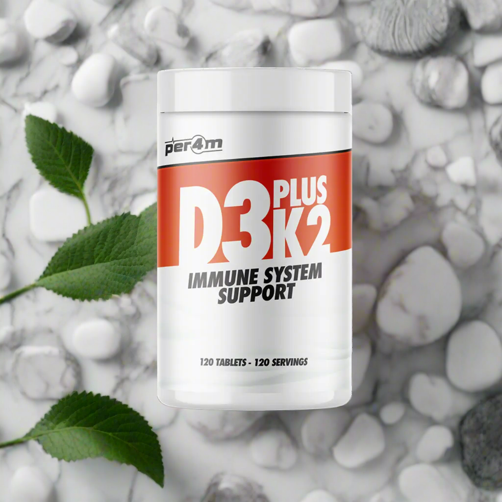 Per4m D3 Plus K2 - 120 Tabs - Vitamin D3 & K2 Capsules