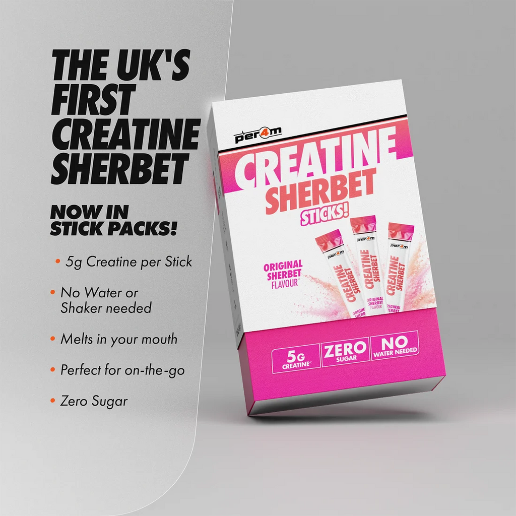 Per4m Creatine Sherbet Stick Packs – 5g Creatine Monohydrate – 20 Sachets