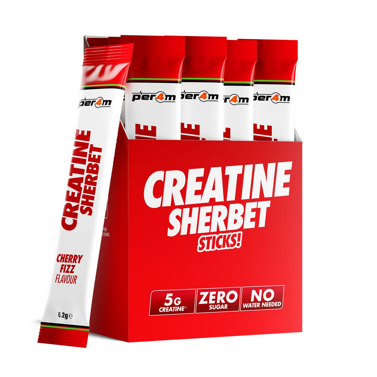 Per4m Creatine Sherbet Stick Packs – 5g Creatine Monohydrate – 20 Sachets