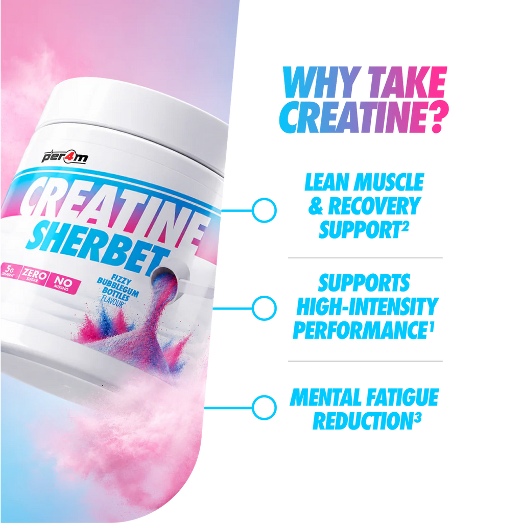 Per4m Creatine Sherbet - Fizzy 5g Creatine - No Water Needed