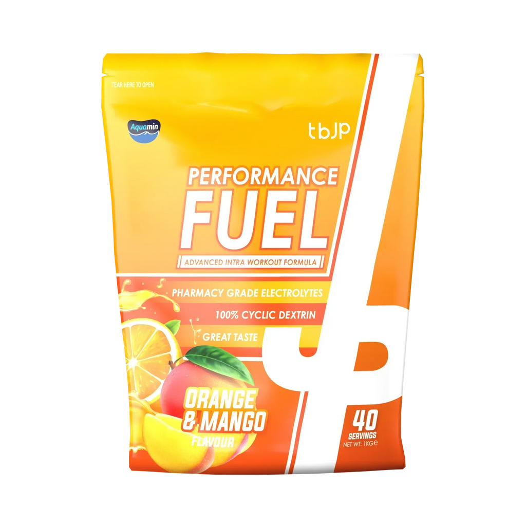 Trained By JP Performance Fuel Intra Workout - 1kg / Orange & Mango - Carbohydrate Powder